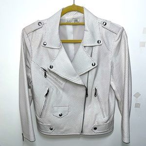 Rebecca Minkoff White Leather Moto Jacket